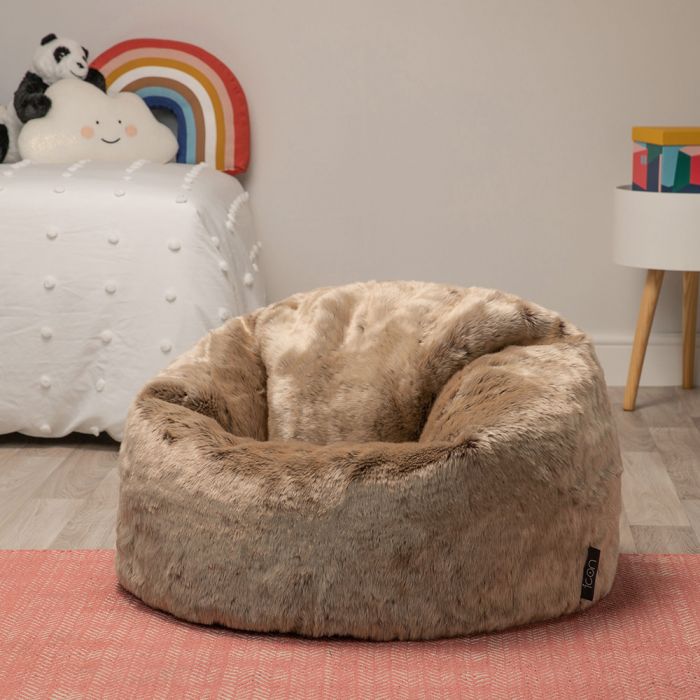 faux sheepskin bean bag