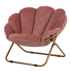 icon® Toro Velvet Folding Moon Chair