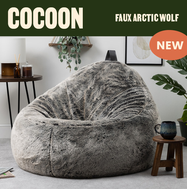 Arctic Wolf Cocoon Bean Bag
